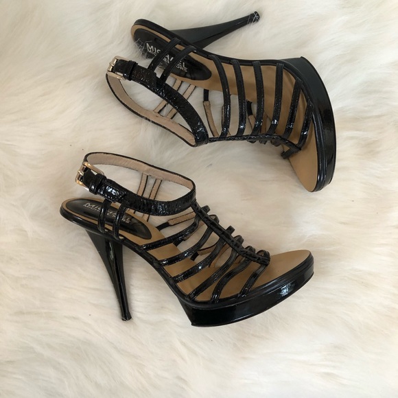 MICHAEL Michael Kors Shoes - Michael Kors black patent caged stiletto heel 6